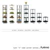 5-Tier Corner Display Shelf Bookcase in Espresso & Black