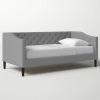 Twin size Modern Grey Fabric Upholstered Button-Tufted Daybed