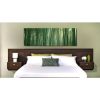 King size Floating Headboard with Nightstands in Espresso