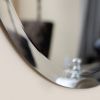 Oval 36-inch Frameless Beveled Vanity Wall Mirror