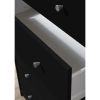 Modern Bedroom Storage 5-Drawer Chest in Black Wood Finish