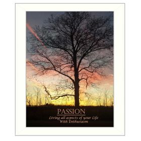 "Passion" By Trendy Decor4U, Printed Wall Art, Ready To Hang Framed Poster, White Frame