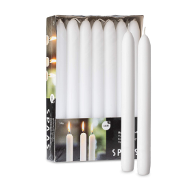 Tribello White Taper Candles, 14 Pack, 9" Unscented White Candlesticks for Home Decoration, Wedding, Holiday and Parties