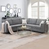 91*91" Modern Upholstered Living Room Sectional Sofa, L Shape Furniture Couch with 3 Pillows