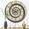 Designart 'Analog Wall Time Spiral ' Modern Wood Wall Clock(Size 16" x 16")