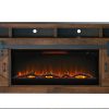 Bridgevine Home Farmhouse 93 inch Electric Fireplace TV Stand for TVs up to 100 inches, Minimal Assembly, Aged Whiskey Finish