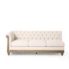 Mirod Comfy Large Sectional Sofa with Wooden Legs, Retro Style for Living Room