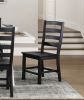 Modern Contemporary Black White 7pc Dining Set Table and 6 Side Chairs Set Wooden Kitchen Dining Furniture Casual Style