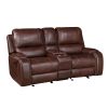 Keily - Manual Reclining Glider Loveseat - Dark Brown