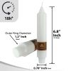 4 PCS | 7inch Handmade White Pillar Candle Unscented Taper Candles for Holiday Wedding Party Dinner Household Décor Candlesticks