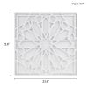 White Medallion Wood Wall Decor