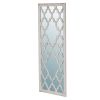 24" x 60" Distressed White Floor Mirror, Full Body Mirror for Bathroom Bedroom Living Room