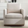 Mid Century Modern Swivel Accent Chair Armchair for Living Room, Bedroom, Guest Room, Office, Beige