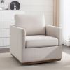 Mid Century Modern Swivel Accent Chair Armchair for Living Room, Bedroom, Guest Room, Office, Beige