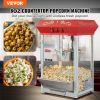 VEVOR Popcorn Popper Machine 8 Oz Countertop Popcorn Maker 850W 48 Cups Red