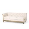 Mirod Comfy Large Sectional Sofa with Wooden Legs, Retro Style for Living Room