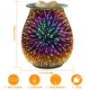 3D Fireworks Glass Wax Warmer Electric Wax Burner