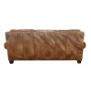 Rustic Styled Leather Sofa - Premium Construction, Top-Grain Leather - Eight-Way Hand-Tied Springs, Nail-Head Trim, Contrasting Pillows