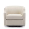 Isabelle Linen Swivel Glider Barrel Chair