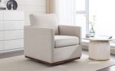 Mid Century Modern Swivel Accent Chair Armchair for Living Room, Bedroom, Guest Room, Office, Beige