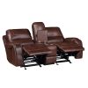 Keily - Manual Reclining Glider Loveseat - Dark Brown