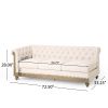 Mirod Comfy Large Sectional Sofa with Wooden Legs, Retro Style for Living Room