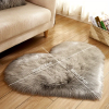 1pc Heart-Shaped Faux Sheepskin Area Rug - Soft and Plush Carpet for Home, Bedroom, Nursery, and Kid's Room - Perfect for Home Decor and Comfort