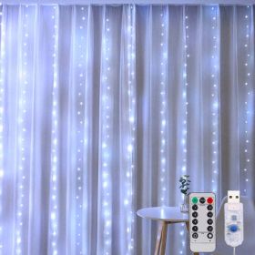 3m Usb Window Curtain Lights Remote Control 8 Modes Garland (Style: K)