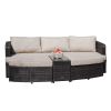 Direct Wicker 4-Piece Outdoor Wicker Sofa Daybed Set Patio Furniture Sunbed