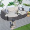 Direct Wicker 4-Piece Outdoor Wicker Sofa Daybed Set Patio Furniture Sunbed