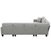 108*85.5" Modern U Shape Sectional Sofa, 7 Seat Fabric Sectional Sofa Set with 3 Pillows Included for Living Room, Apartment, Office,3 Colors