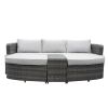 Direct Wicker 4-Piece Outdoor Wicker Sofa Daybed Set Patio Furniture Sunbed