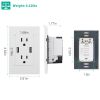 USB Wall Outlet Dual 2.4A USB Wall Charger High Speed Duplex Wall Socket US Standard