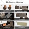 8 Pieces Patio Space-Saving Rattan Furniture Set with Storage Box and Waterproof Cover