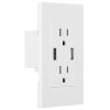 USB Wall Outlet Dual 2.4A USB Wall Charger High Speed Duplex Wall Socket US Standard