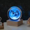 Cosmos Series Crystal Ball Night Lights; Milky Way; Moon; Desktop Bedroom Small Ornaments; Creative Valentine's Day Gifts Birthday Gifts