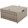 Patio Furniture Set, 4 Piece Outdoor Conversation Set All Weather Wicker Sectional Sofa with Ottoman and Cushions